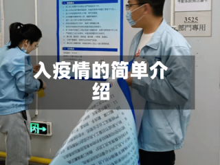 入疫情的简单介绍