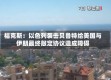 福克斯：以色列袭击贝鲁特给美国与伊朗最终敲定协议造成障碍