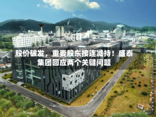 股价破发，重要股东接连减持！盛泰集团回应两个关键问题