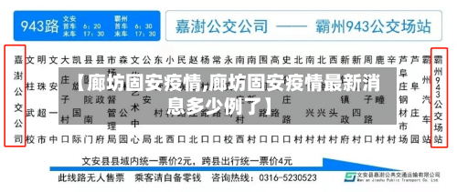 【廊坊固安疫情,廊坊固安疫情最新消息多少例了】-第1张图片