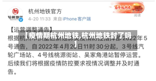 【疫情期杭州地铁,杭州地铁封了吗】-第2张图片